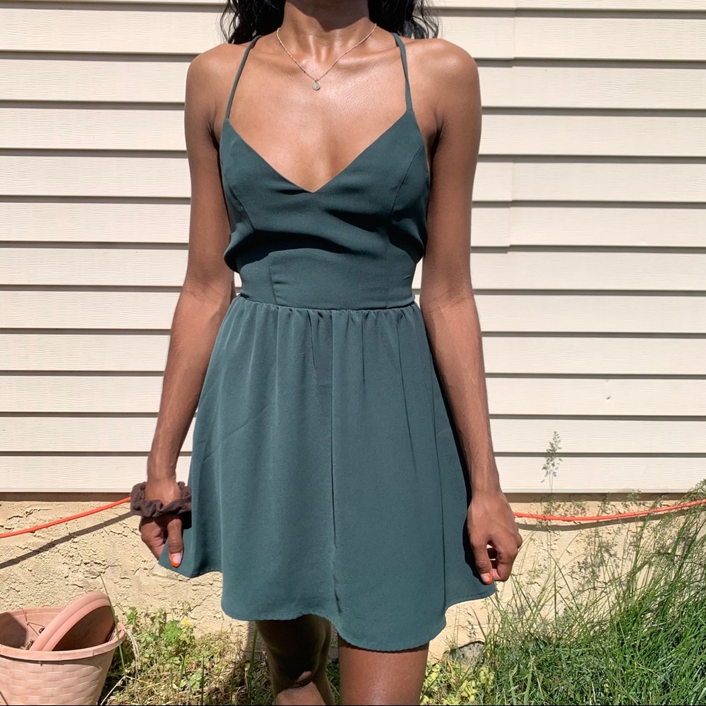 Tobi Criss Cross Back Skater Dress